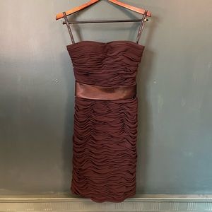 Bill Levkoff Brown Strapless Dress, Sz 6